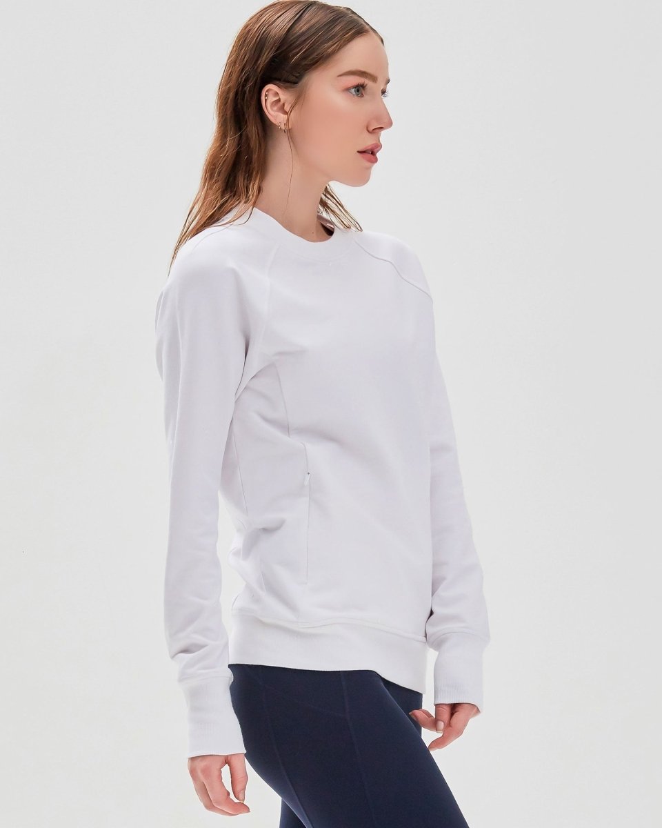 City Zip Slim Crewneck Sweatshirt - Lazy Paper Club