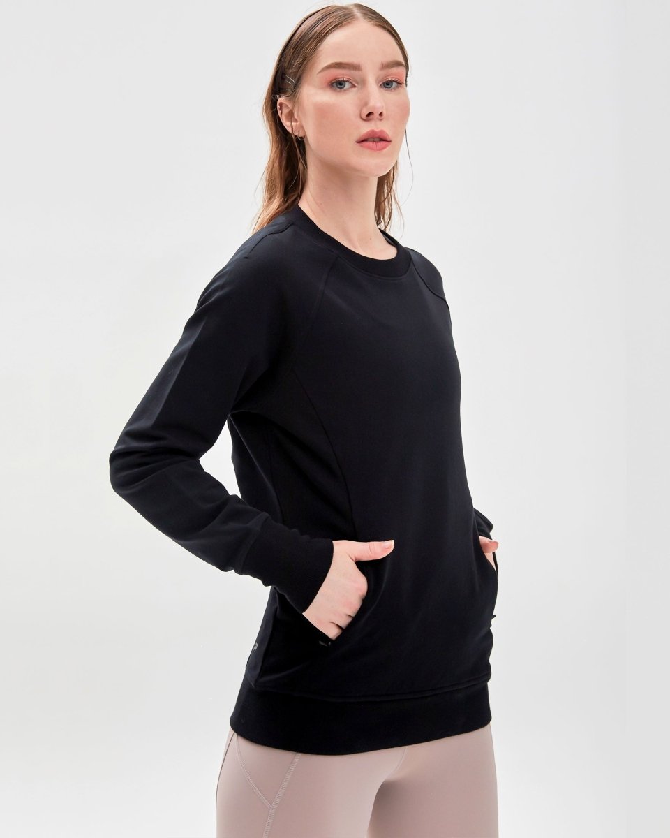 City Zip Slim Crewneck Sweatshirt - Lazy Paper Club