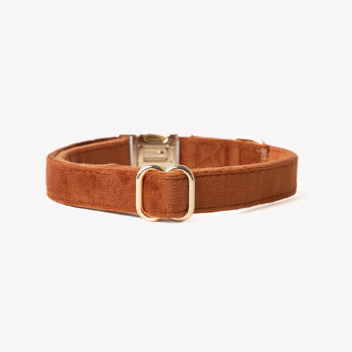 'Clay' - Velvet Dog Collar Velvet Collar - Lazy Paper Club