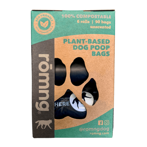 compostable plant-based dog poop bags + bamboo dispenser Compostable Dog Poop Bags - Lazy Paper Club