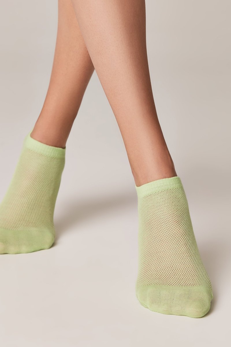 Cotton Ankle Socks Conte Active - Mesh 277 women's ankle socks - Lazy Paper Club