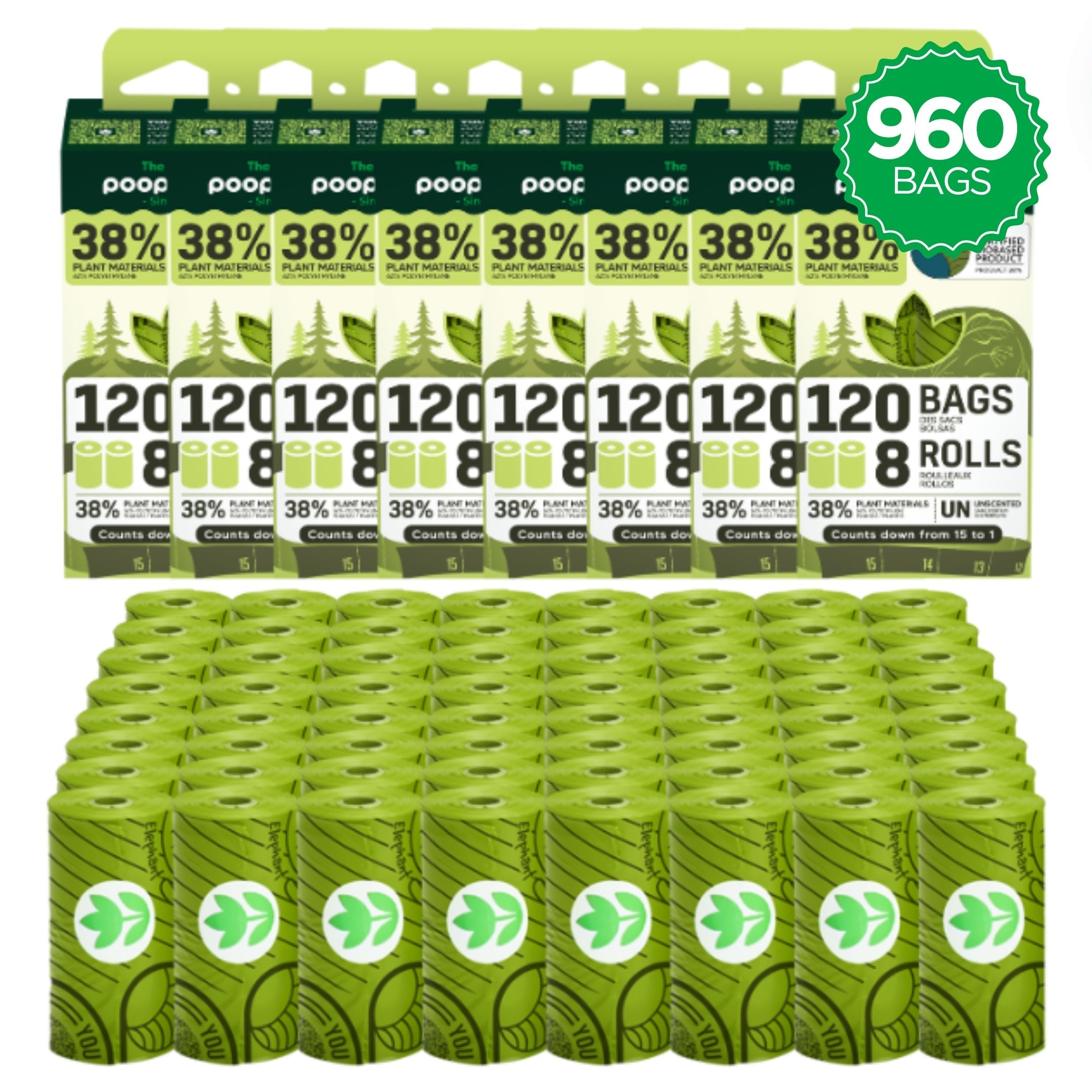 Countdown Rolls® Unscented Leash Roll Poop Bags Leash Roll Poop Bags - Lazy Paper Club