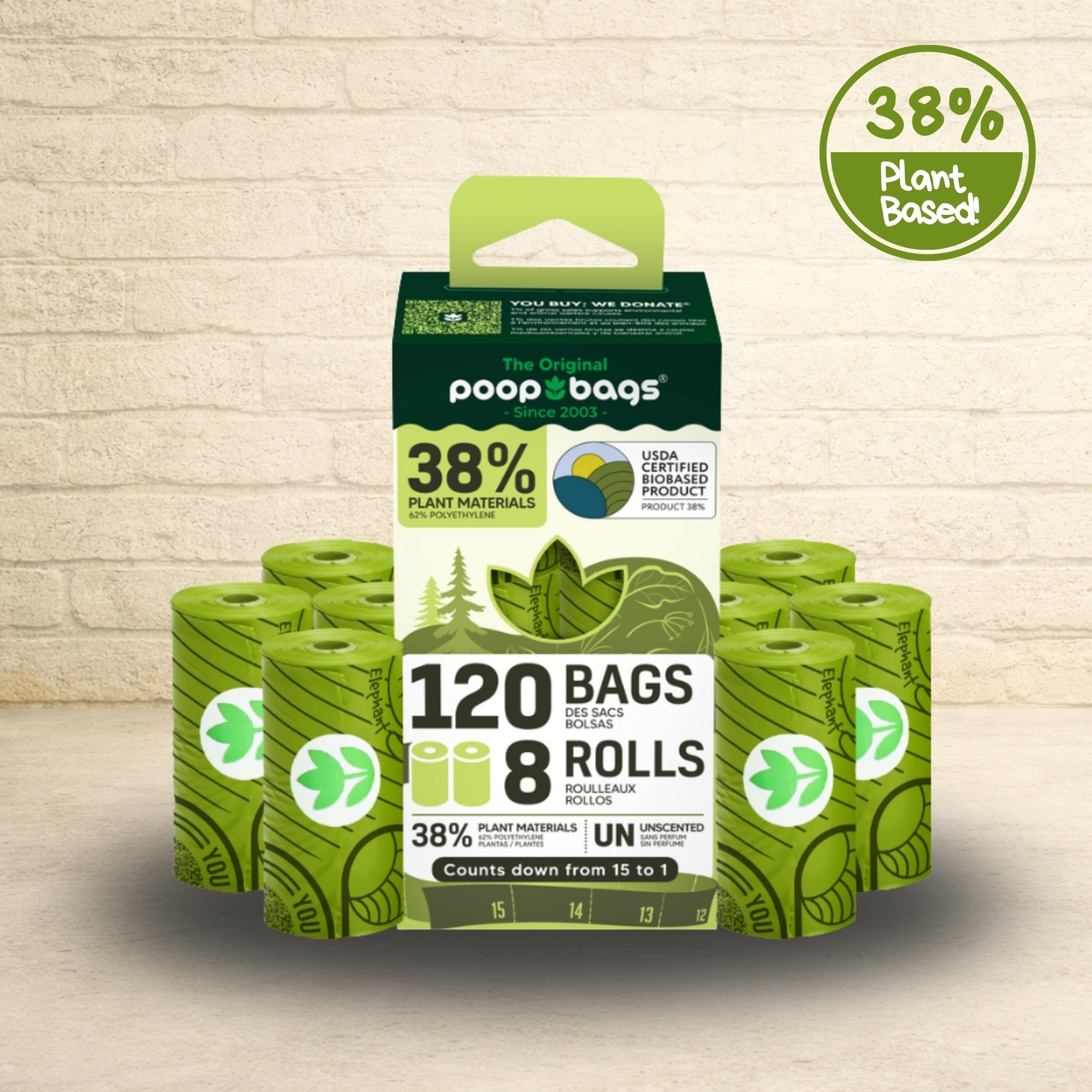 Countdown Rolls® Unscented Leash Roll Poop Bags Leash Roll Poop Bags - Lazy Paper Club