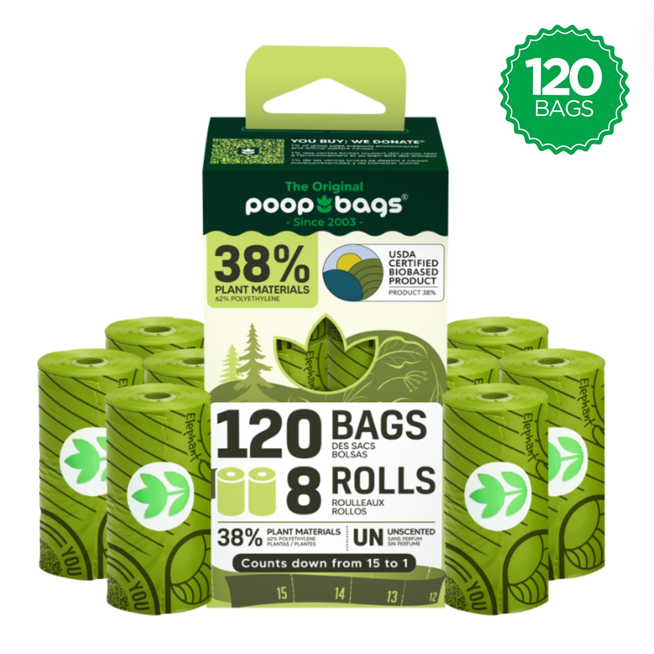 Countdown Rolls® Unscented Leash Roll Poop Bags Leash Roll Poop Bags - Lazy Paper Club