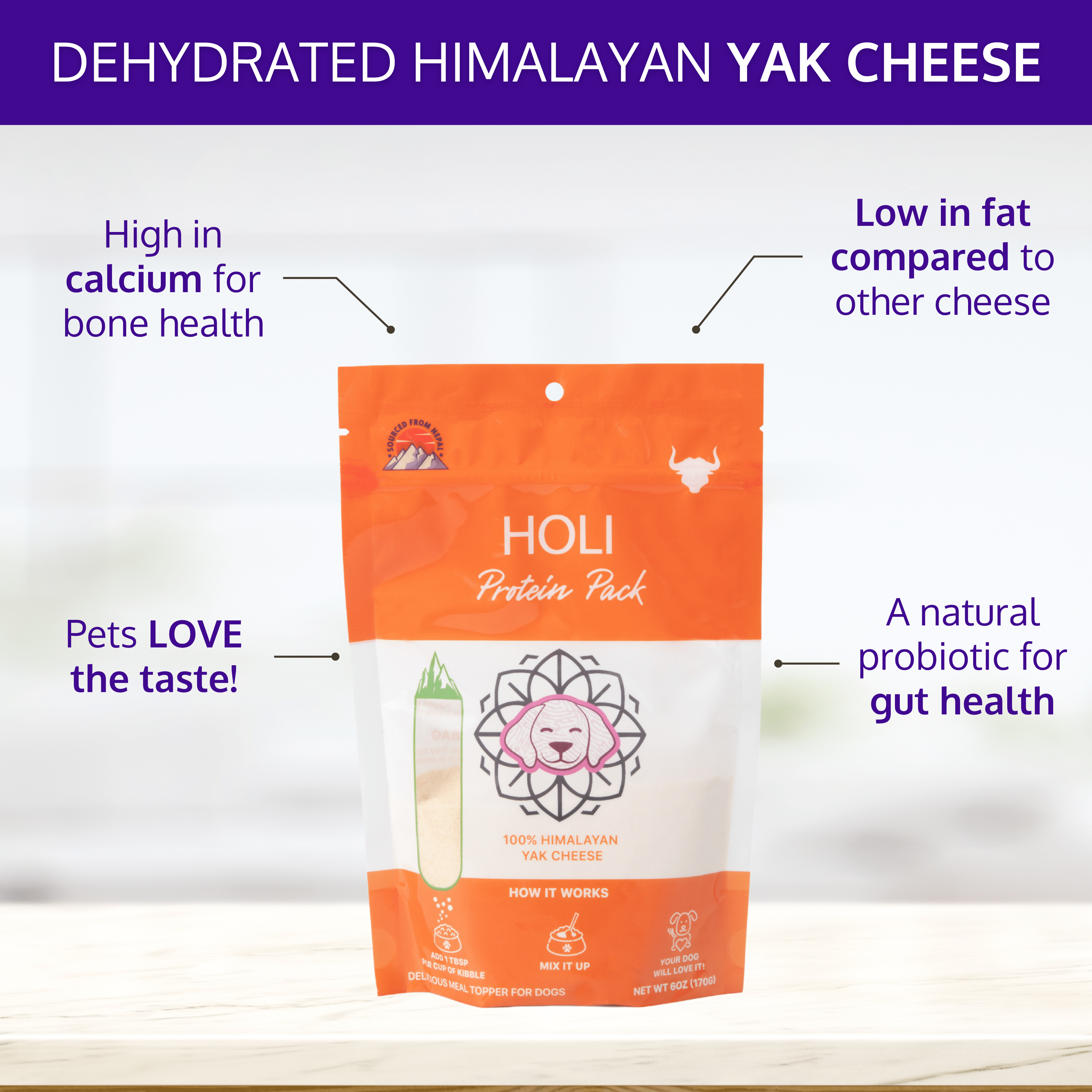 Dehydrated Himalayan Yak Cheese Dog Food Topper Dog Food - Lazy Paper Club