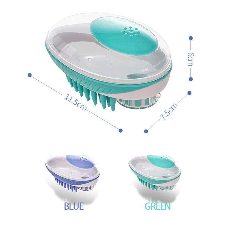 Dog Bath Brush 2-in-1 Pet Massage Comb Hair Grooming Comb HM98PB765EWE - #Lazy Paper Club#