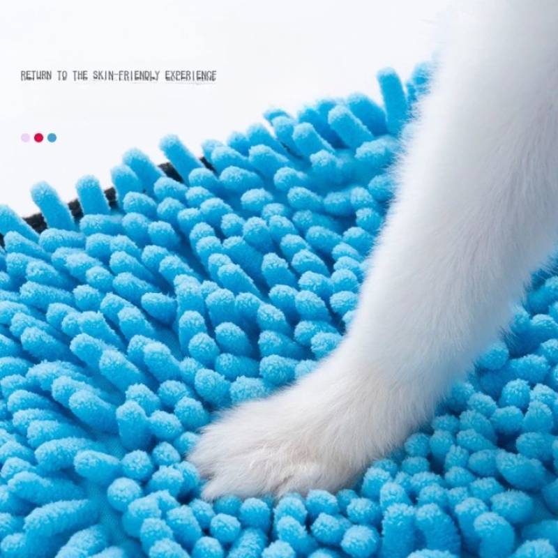 Dog Bath Robe Towel Quick Dry Pet Soft Towel Fiber Absorbent Cat Bath Towel Convenient Pet Cleaning Washcloth Thicken Durable 4 - Lazy Paper Club