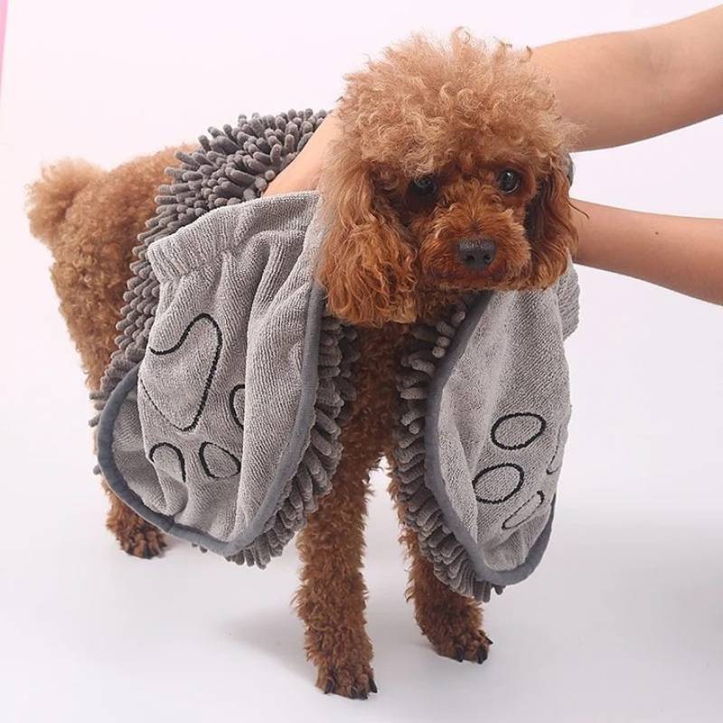 Dog Bath Robe Towel Quick Dry Pet Soft Towel Fiber Absorbent Cat Bath Towel Convenient Pet Cleaning Washcloth Thicken Durable 4 - Lazy Paper Club