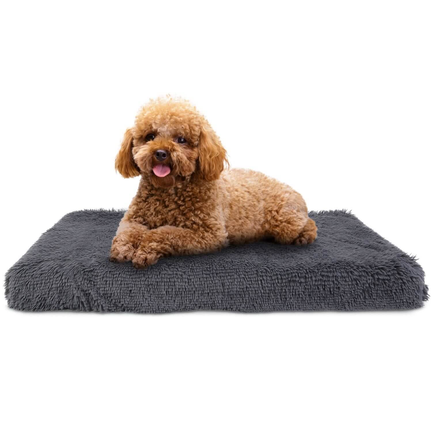 Dog Bed Soft Plush Cushion Cozy Warm Pet Crate Mat Dog Carpet Pet Supplies - Lazy Paper Club