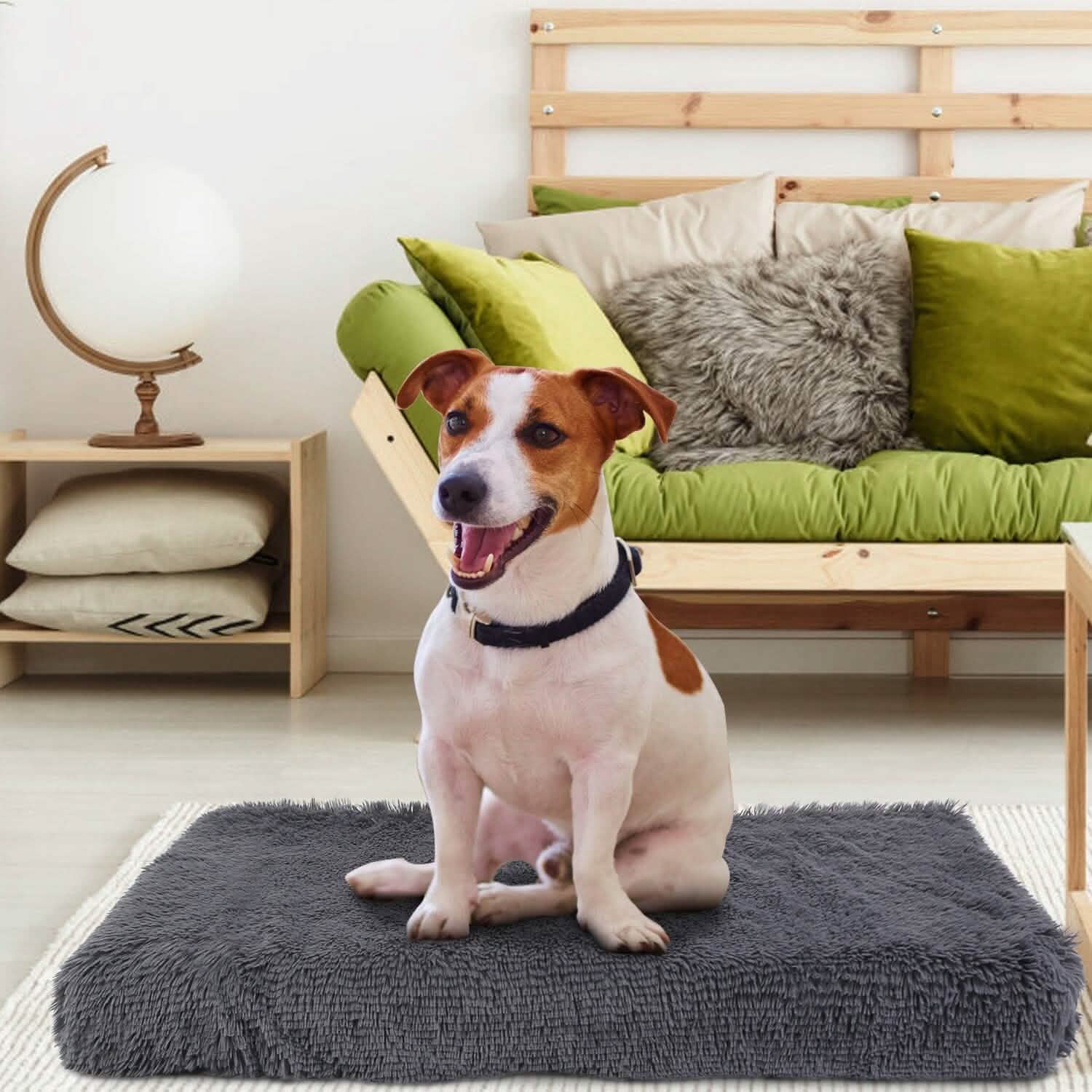 Dog Bed Soft Plush Cushion Cozy Warm Pet Crate Mat Dog Carpet Pet Supplies - Lazy Paper Club