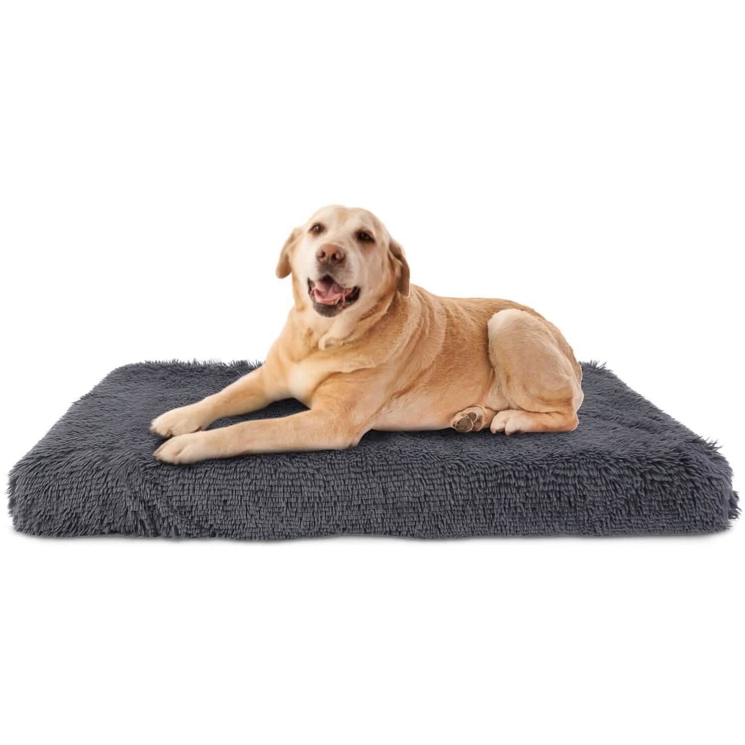 Dog Bed Soft Plush Cushion Cozy Warm Pet Crate Mat Dog Carpet Pet Supplies - Lazy Paper Club