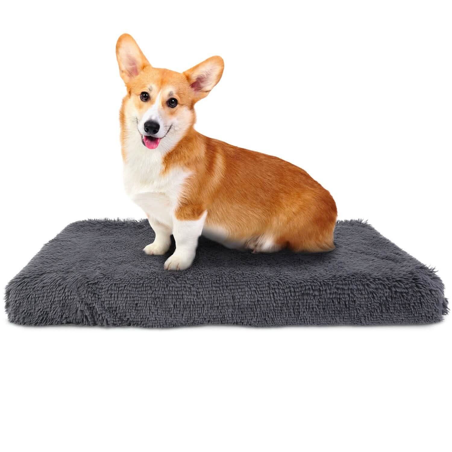 Dog Bed Soft Plush Cushion Cozy Warm Pet Crate Mat Dog Carpet Pet Supplies - Lazy Paper Club
