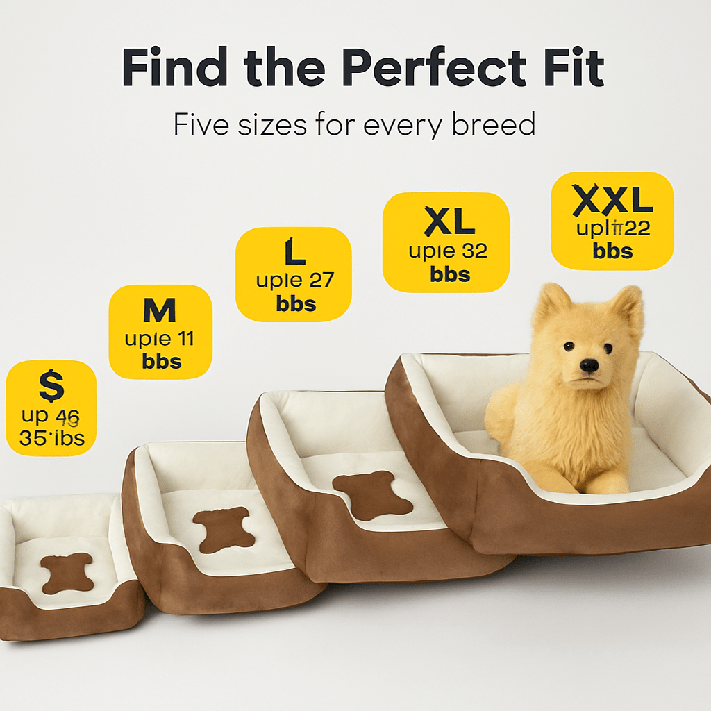 Dog Bed with Soft Fleece Cushion - Cozy & Secure Rest - Lazy Paper Club