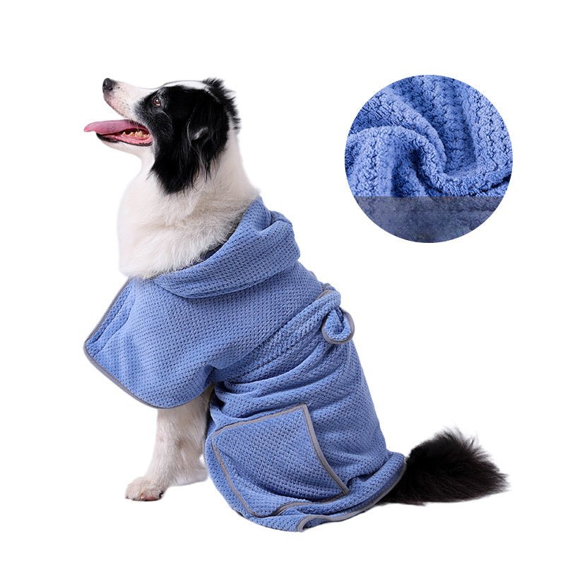 Dog Body Towel High Absorbent Quick Drying Dog Bath Robe Warm Soft Dog Bath Robe Towel With Adjustable Waistband 4 - Lazy Paper Club