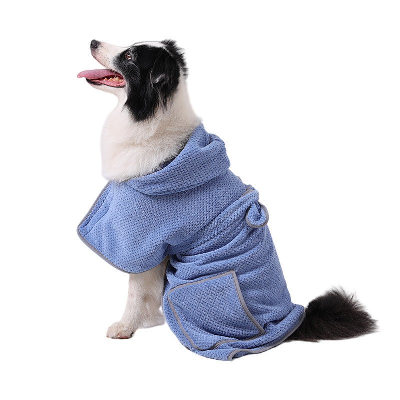 Dog Body Towel High Absorbent Quick Drying Dog Bath Robe Warm Soft Dog Bath Robe Towel With Adjustable Waistband 4 - Lazy Paper Club