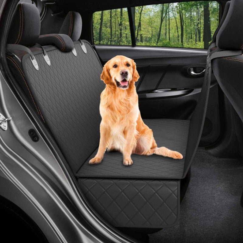 Dog Car Seat Cover View Mesh Pet Carrier Hammock Safety Protector Car Rear Back Seat Mat With Zipper And Pocket For Travel 0 - Lazy Paper Club