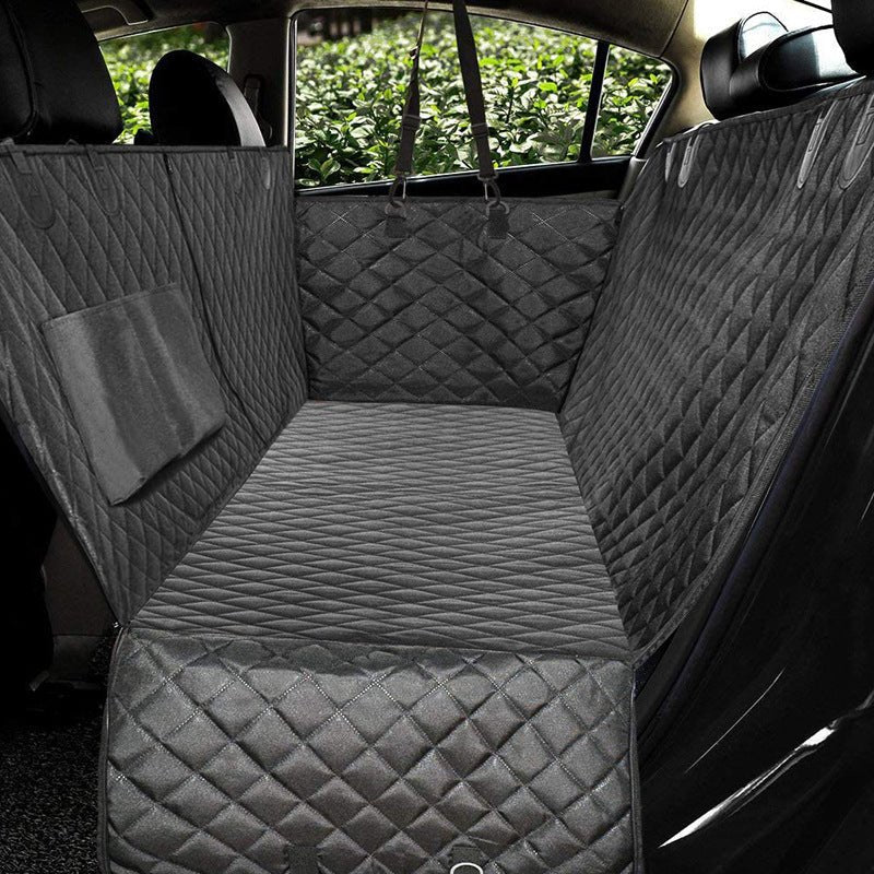 Dog Car Seat Cover View Mesh Pet Carrier Hammock Safety Protector Car Rear Back Seat Mat With Zipper And Pocket For Travel 0 - Lazy Paper Club