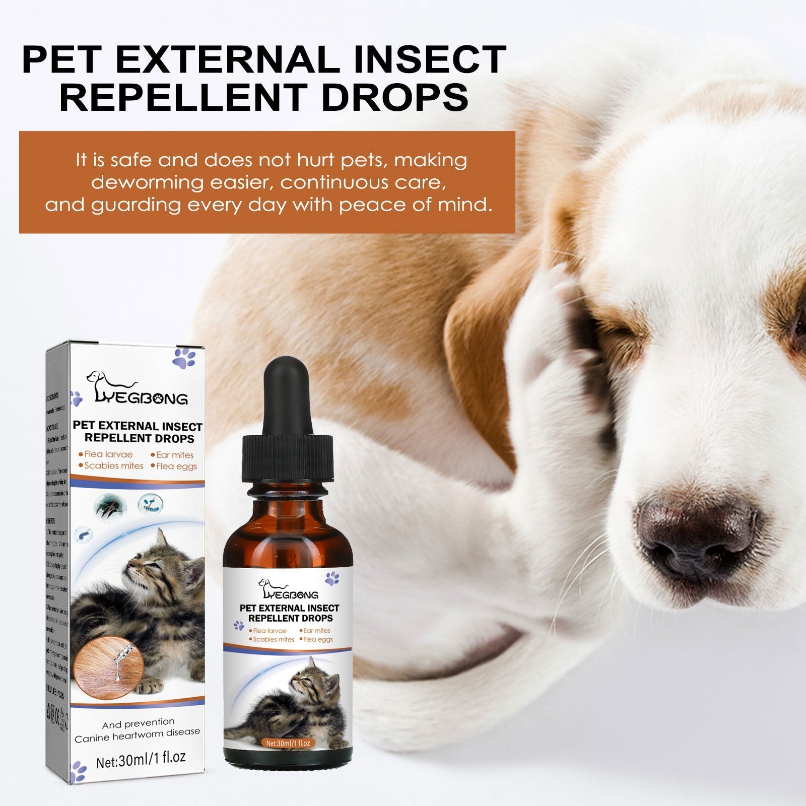 Dog Cat Drops Spray Cleaning Remove Lice Tick Flea 0 - Lazy Paper Club