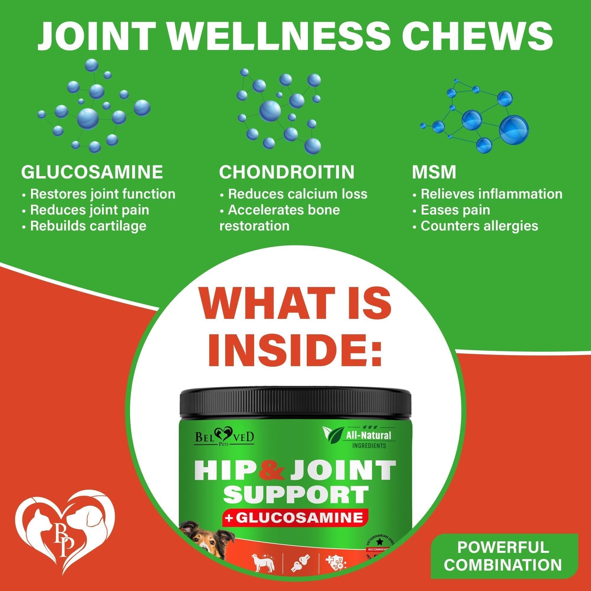 Dog Hip and Joint Supplement & Arthritis Pain Relief Treats Glucosamine Chondroitin MSM Soft Chews for Senior Dogs Natural Medicine & Support Mobility Turmeric Vitamins for Dysplasia USA Pet Hip & Joint Care & Dogs - Lazy Paper Club