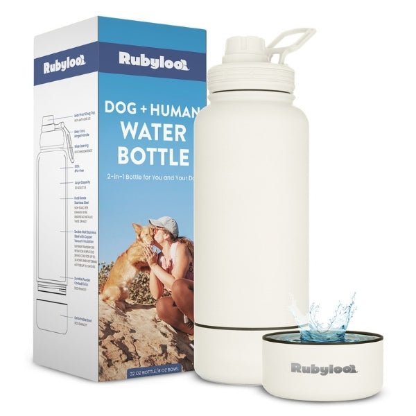 Dog + Human Water Bottle with Detachable Dog Bowl Water Bottle - Lazy Paper Club