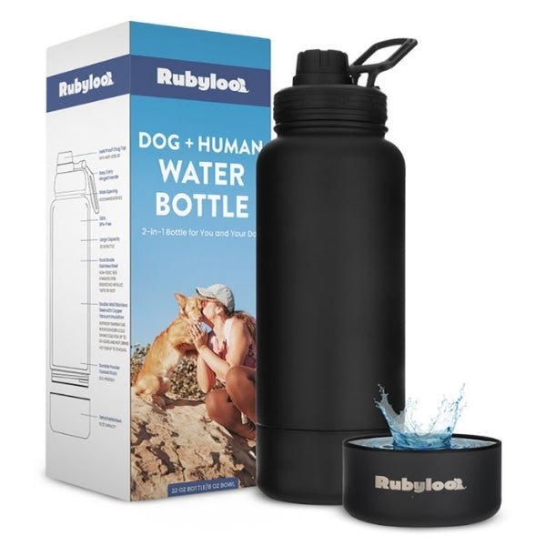 Dog + Human Water Bottle with Detachable Dog Bowl Water Bottle - Lazy Paper Club