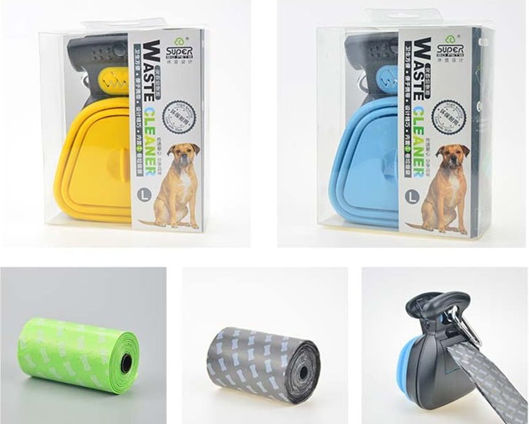 Dog Pet Travel Foldable Pooper Scooper With 1 Roll Decomposable bags Poop Scoop Clean Pick Up Excreta Cleaner Epacket Shipping 0 - Lazy Paper Club
