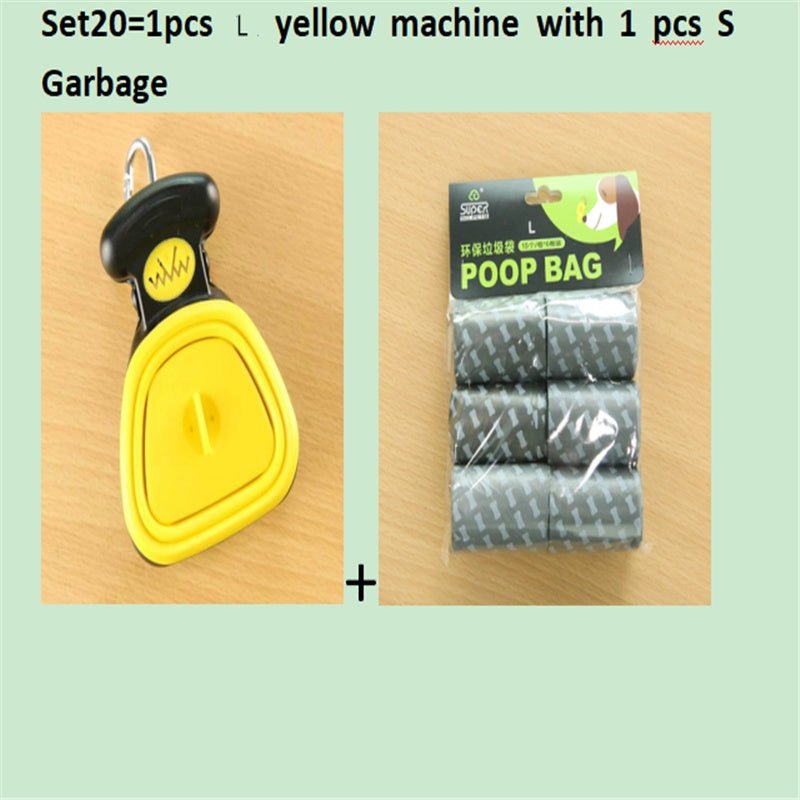 Dog Pet Travel Foldable Pooper Scooper With 1 Roll Decomposable bags Poop Scoop Clean Pick Up Excreta Cleaner Epacket Shipping 0 - Lazy Paper Club