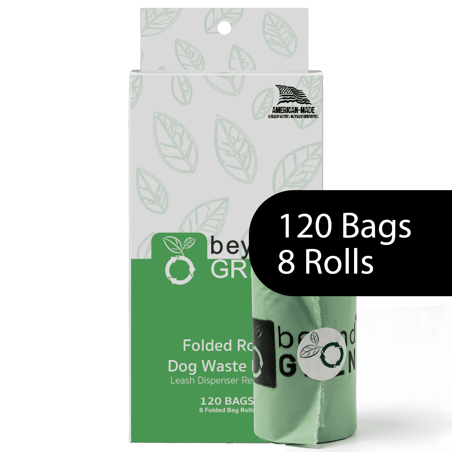 Dog Poop Bags – Poop Bags – Dog Bags | Folded Rolls 9" x 12" | Leak-Resistant | Made in USA | beyondGREEN Dog Waste Bags - Lazy Paper Club