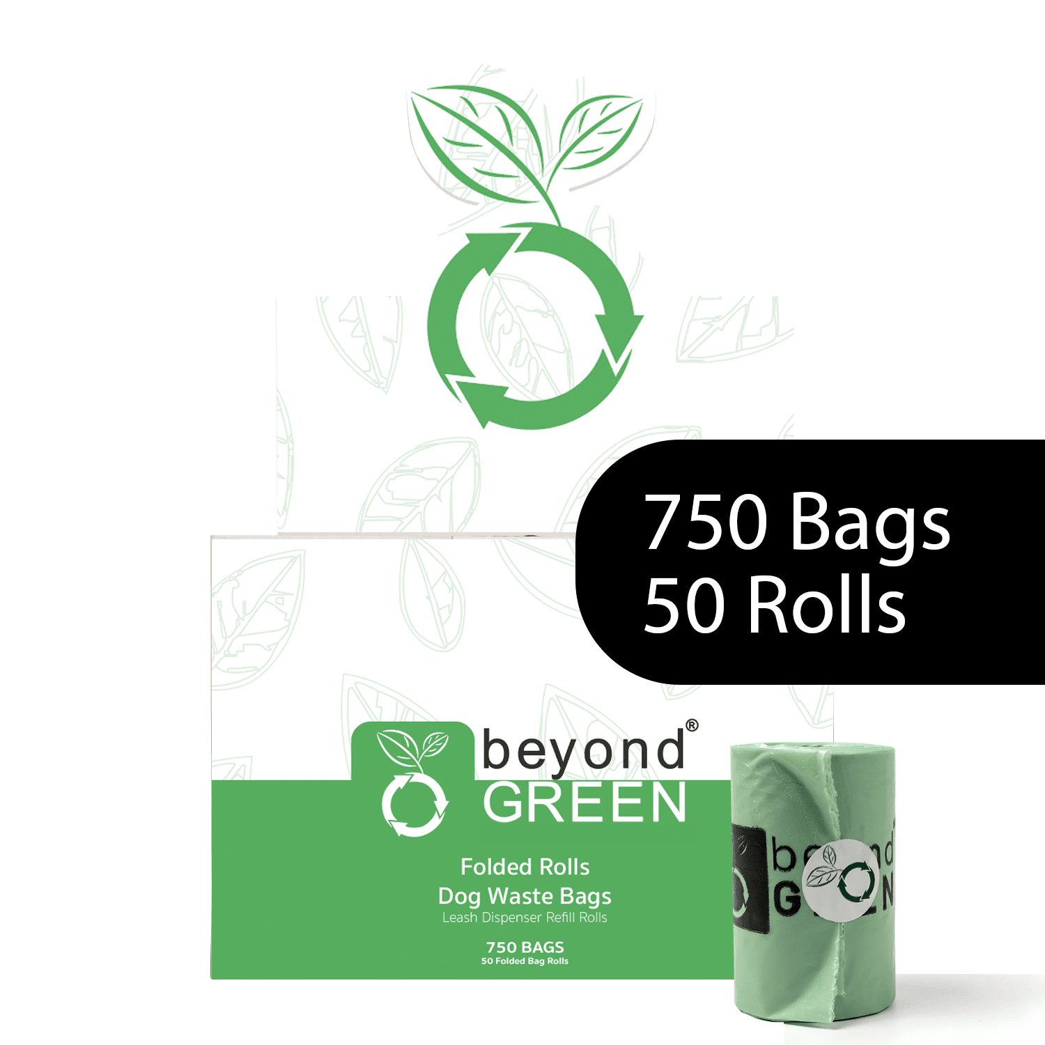 Dog Poop Bags – Poop Bags – Dog Bags | Folded Rolls 9" x 12" | Leak-Resistant | Made in USA | beyondGREEN Dog Waste Bags - Lazy Paper Club