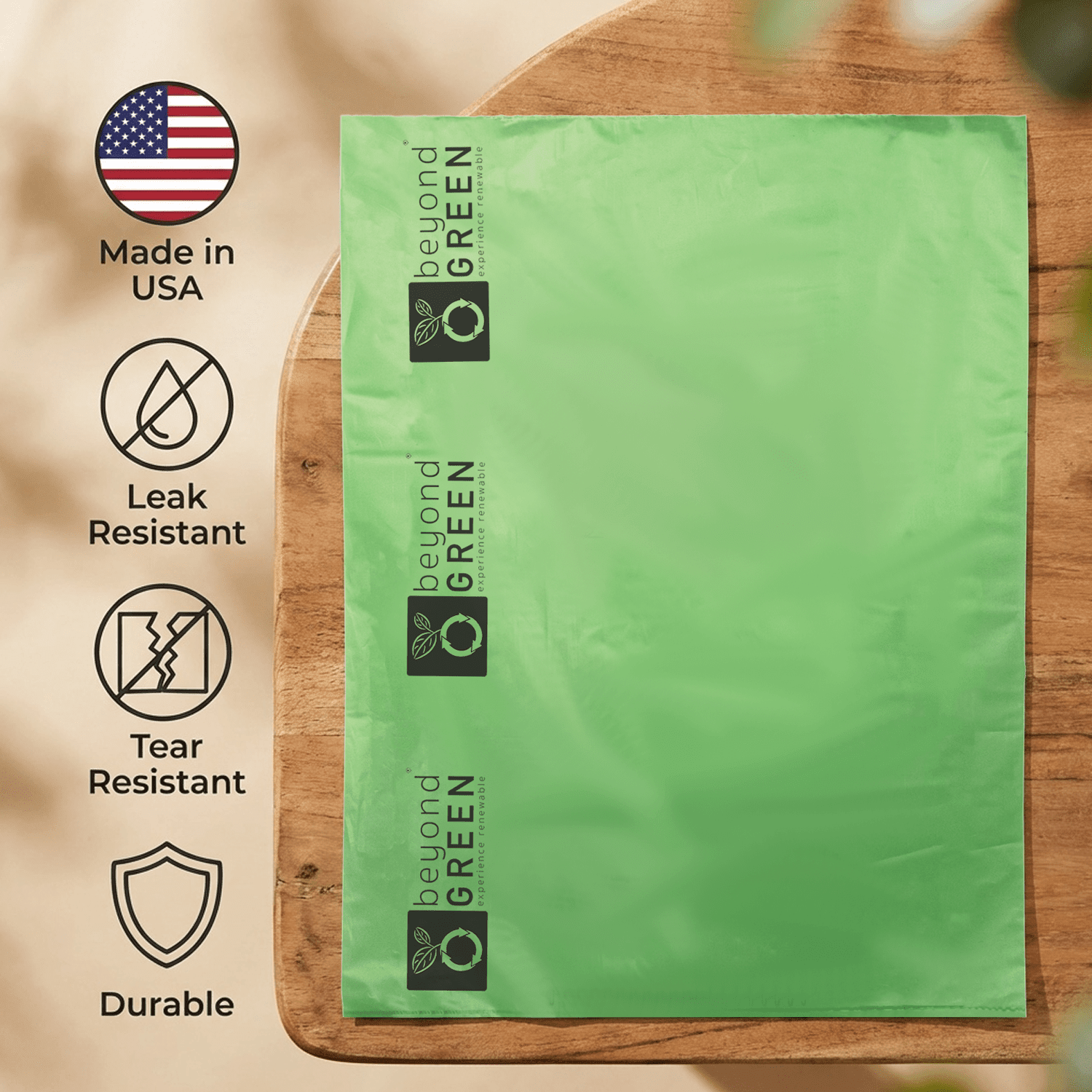 Dog Poop Bags – Poop Bags – Dog Bags | Folded Rolls 9" x 12" | Leak-Resistant | Made in USA | beyondGREEN Dog Waste Bags - Lazy Paper Club