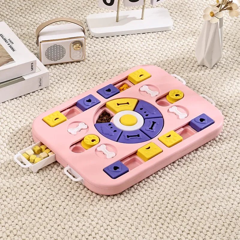 Dog Puzzle Toys Slow Feeder Interactive Increase Puppy IQ Food Dispenser Slowly Eating NonSlip Bowl Pet Cat Dogs Training Game - Lazy Paper Club