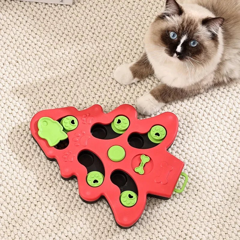 Dog Puzzle Toys Slow Feeder Interactive Increase Puppy IQ Food Dispenser Slowly Eating NonSlip Bowl Pet Cat Dogs Training Game - Lazy Paper Club