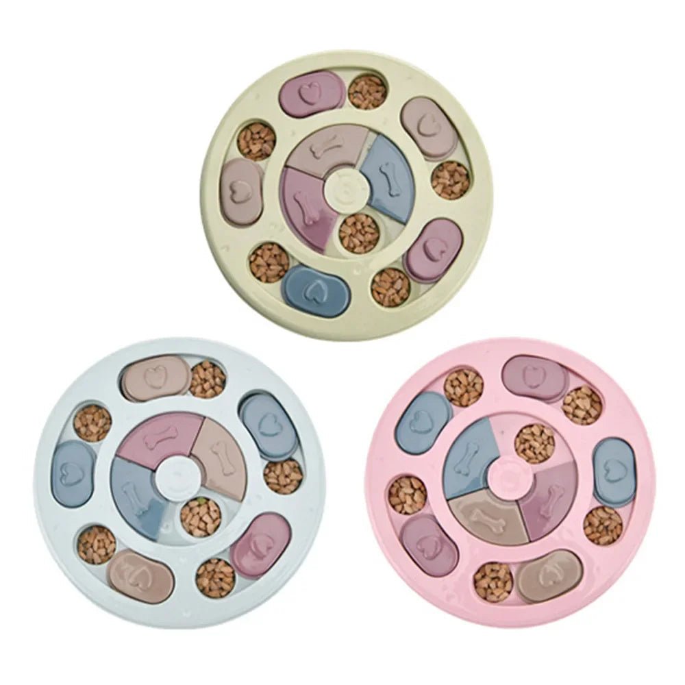 Dog Puzzle Toys Slow Feeder Interactive Increase Puppy IQ Food Dispenser Slowly Eating NonSlip Bowl Pet Cat Dogs Training Game - Lazy Paper Club