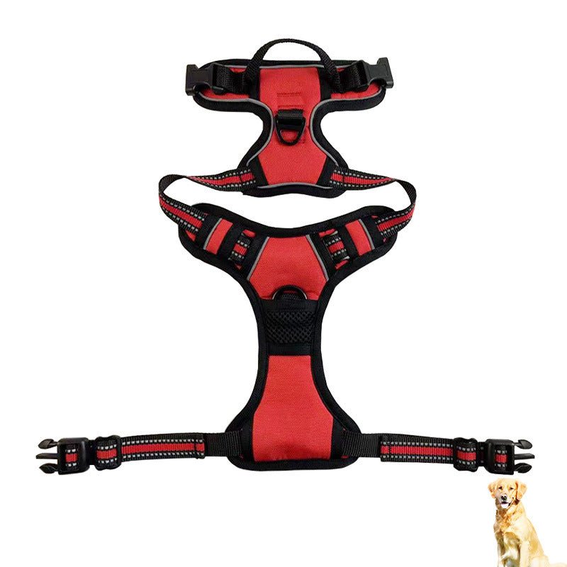 Dog Traction Chest Harness Leash Vest 0 - Lazy Paper Club
