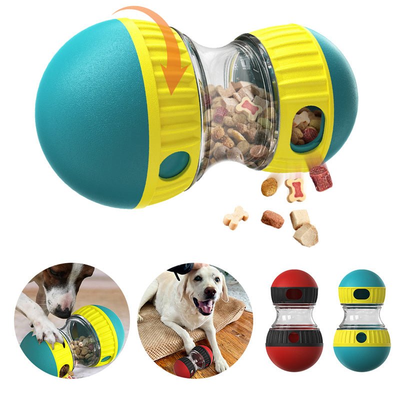 Dog Treat Dispensing Puzzle Toy – Slow Feeder Tumbler Ball | Adjustable Difficulty Pet Supplies - Lazy Paper Club