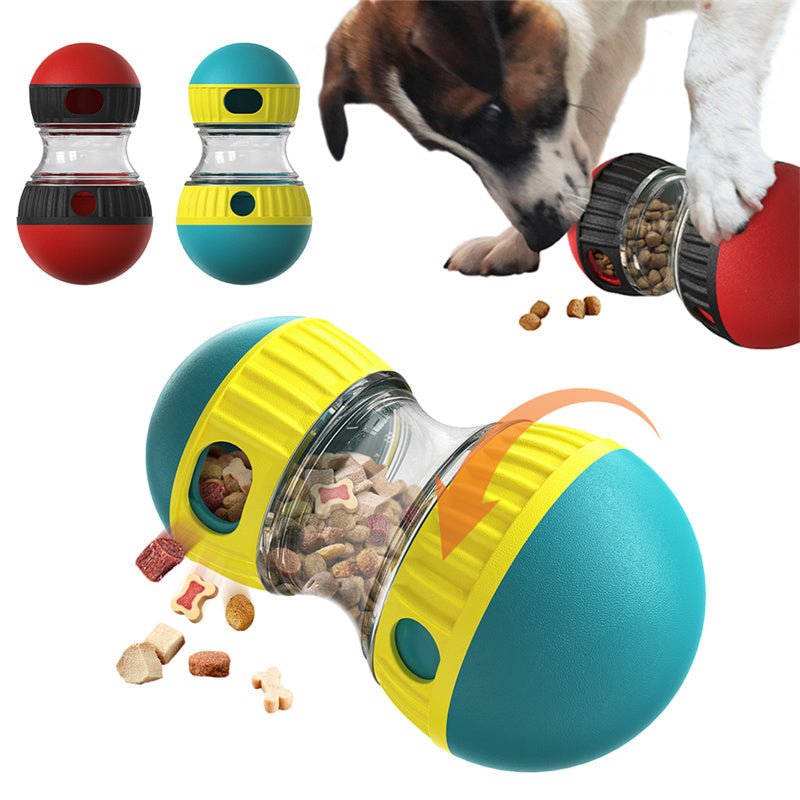 Dog Treat Dispensing Puzzle Toy – Slow Feeder Tumbler Ball | Adjustable Difficulty Pet Supplies - Lazy Paper Club