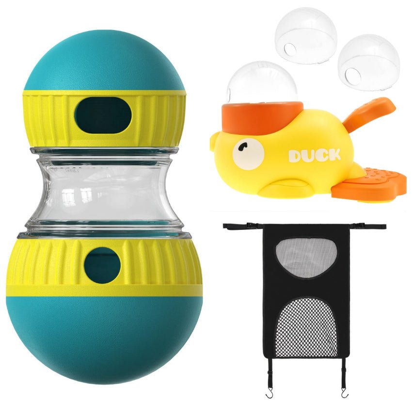 Dog Treat Dispensing Puzzle Toy – Slow Feeder Tumbler Ball | Adjustable Difficulty Pet Supplies - Lazy Paper Club