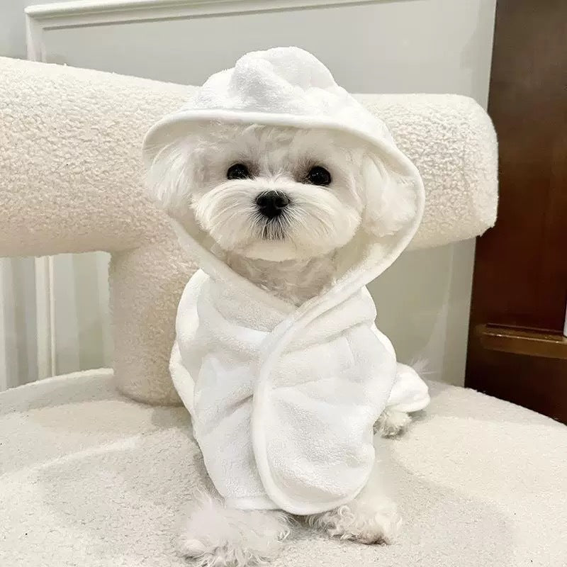 Dogs can wear bathing and drying bathrobes in all seasons bath towels thickened absorbent towels - Lazy Paper Club