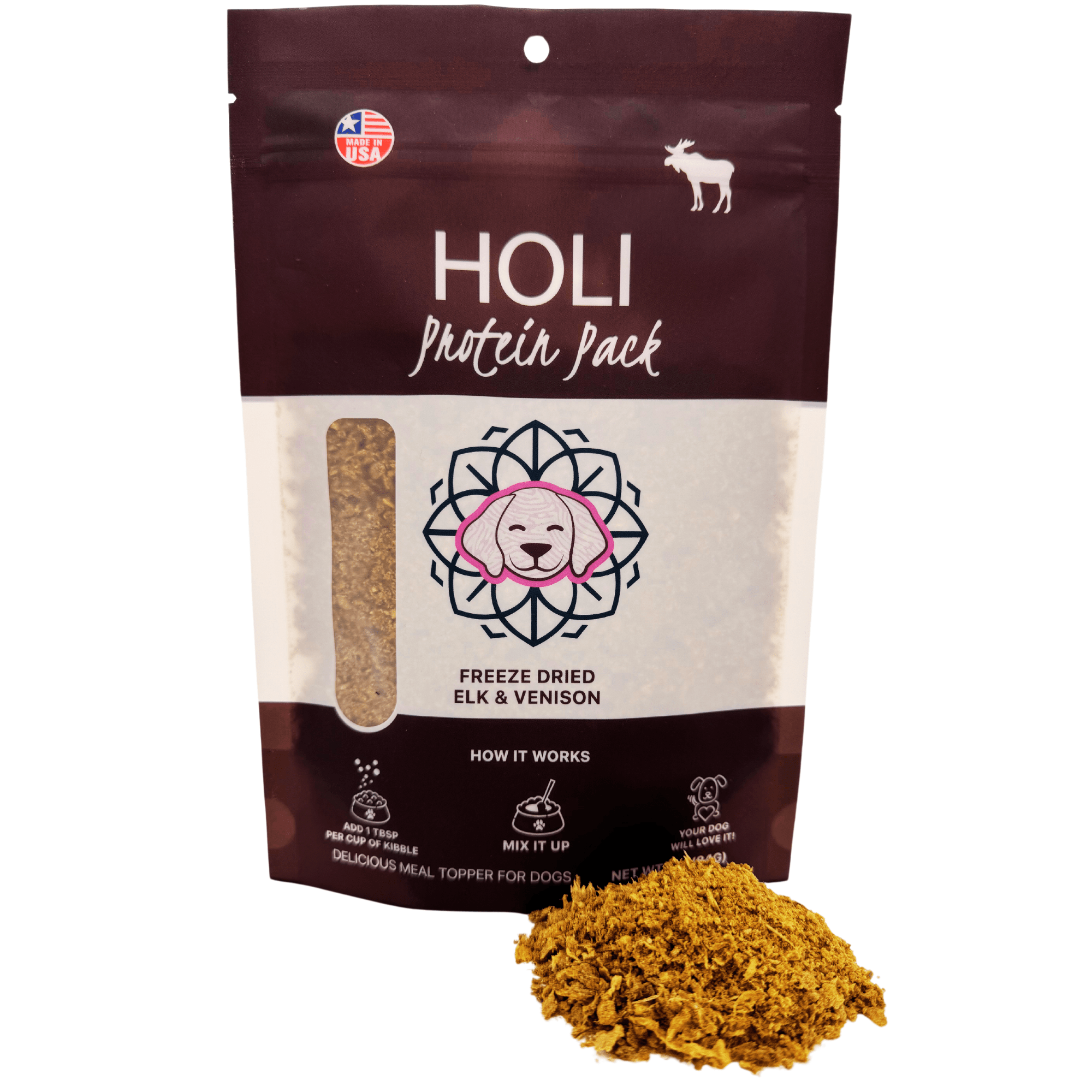 Elk/Venison Dog Food Topper/ Feeder - #Lazy Paper Club#