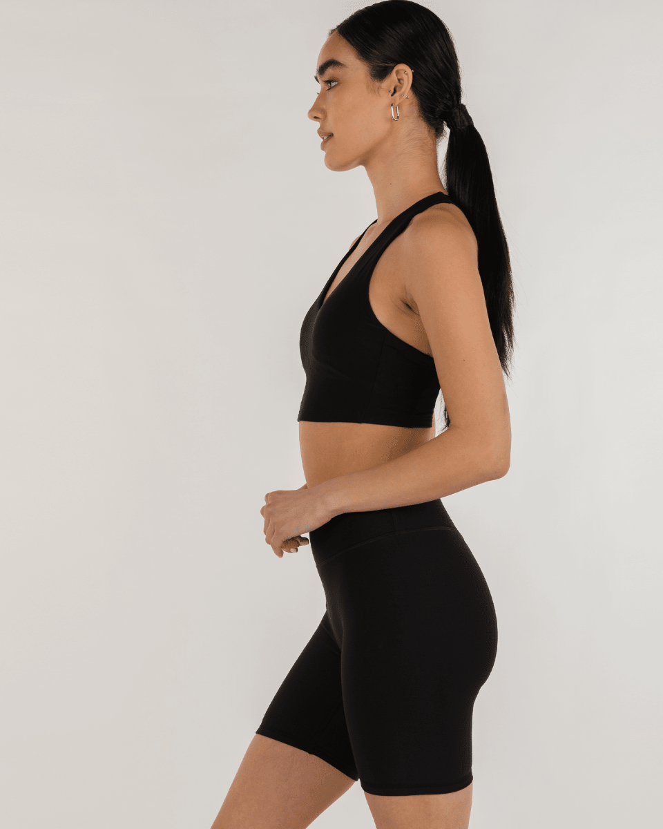 Elsa Fleece V Neck Longline Bra - Lazy Paper Club