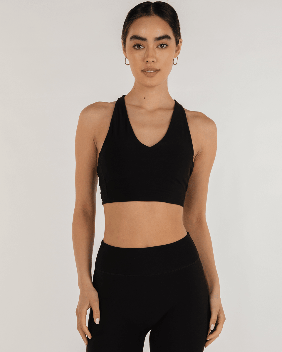 Elsa Fleece V Neck Longline Bra - Lazy Paper Club