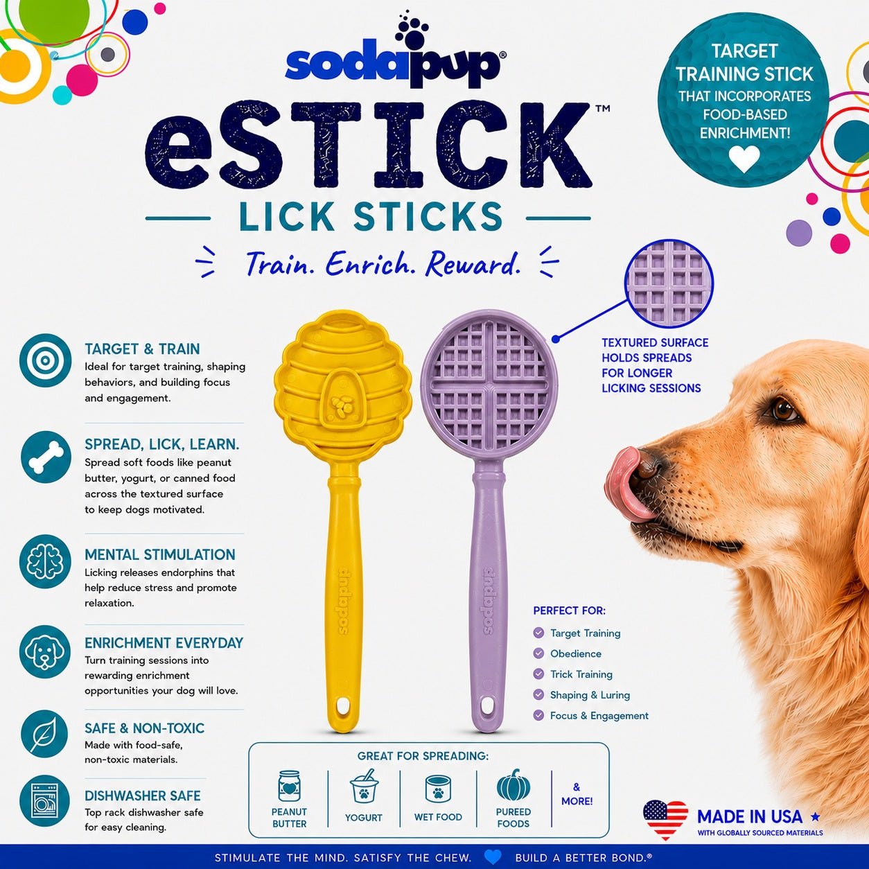 eStick Hand-Held Dog Enrichment Toy - Interactive Lick Stick | USA Made EMAT - Lazy Paper Club