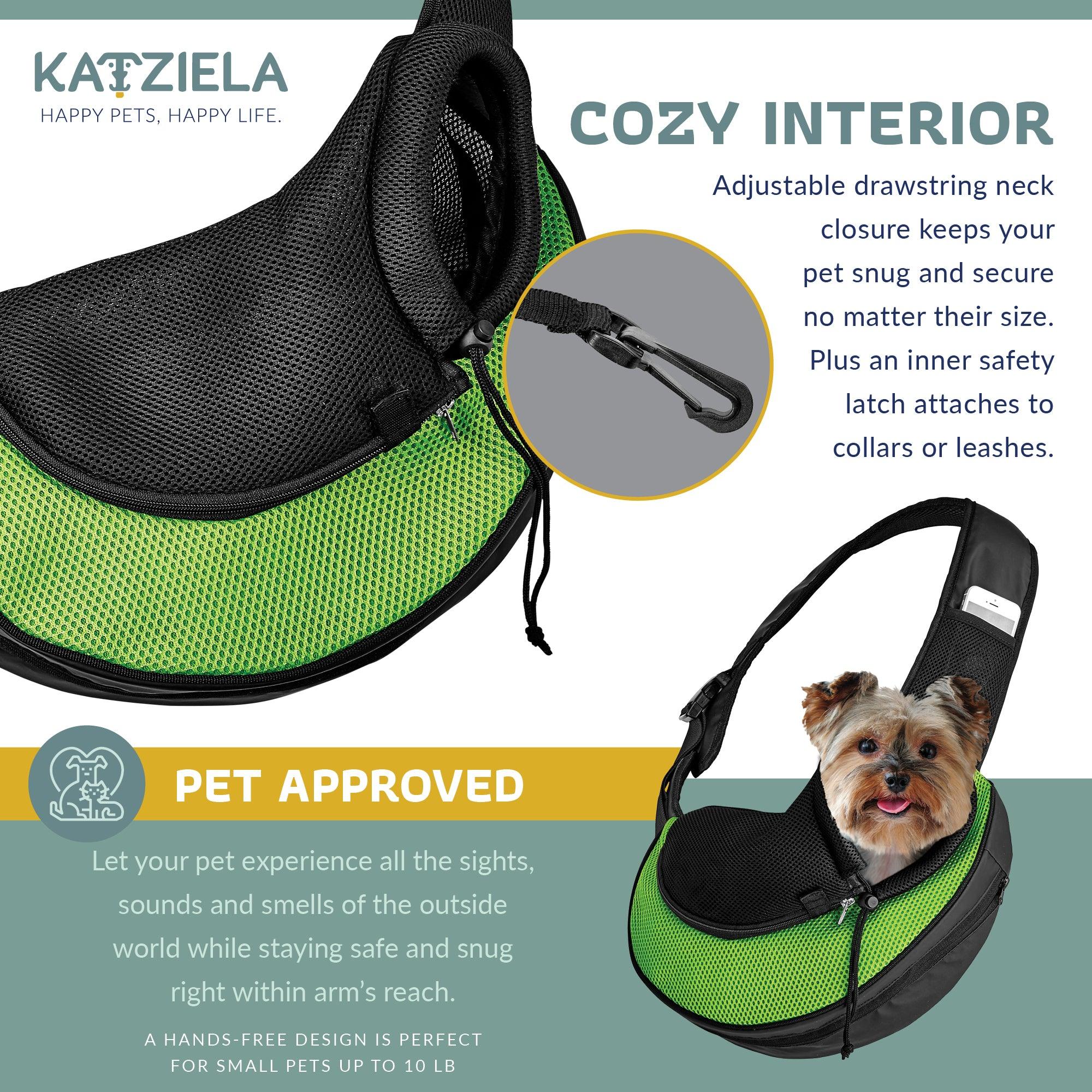 Expandable Sling Bag - Front Shoulder Pet Carrier for Small Dog, Cat and Puppy Pet Sling - Lazy Paper Club