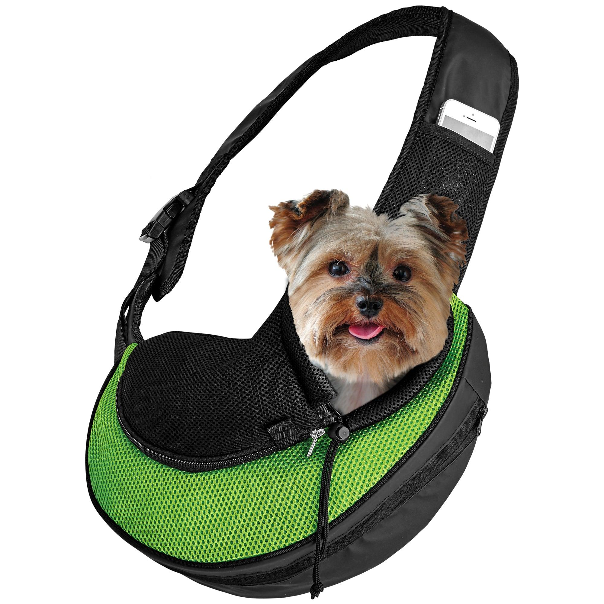 Expandable Sling Bag - Front Shoulder Pet Carrier for Small Dog, Cat and Puppy Pet Sling - Lazy Paper Club