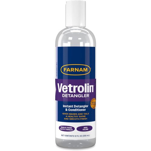 Farnam Vetrolin Instant Detangler & Conditioner Healthy Horses Mane and Tail 12 oz. Pet Supplies > Horses > Grooming & Bathing Supplies > Coat Care > Coat Care - Lazy Paper Club