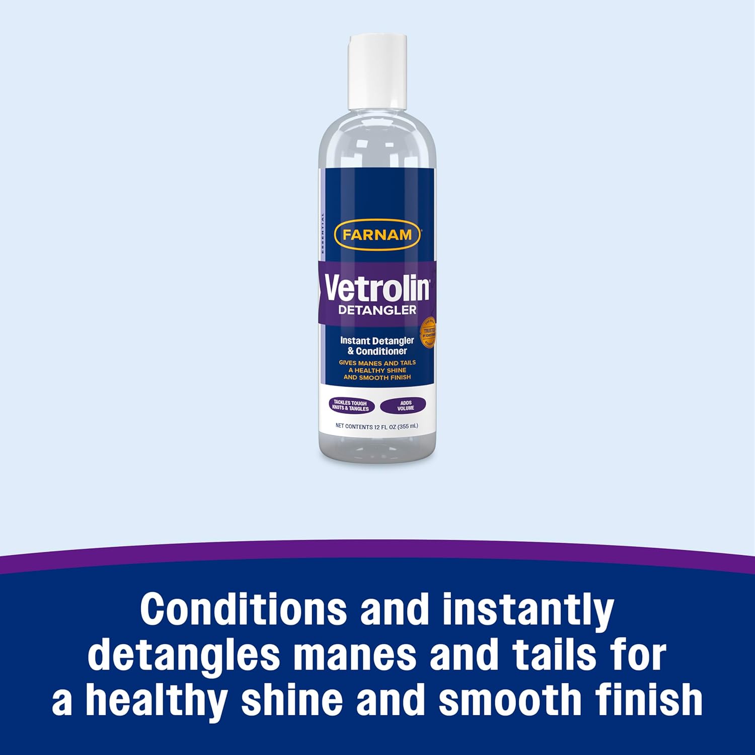 Farnam Vetrolin Instant Detangler & Conditioner Healthy Horses Mane and Tail 12 oz. Pet Supplies > Horses > Grooming & Bathing Supplies > Coat Care > Coat Care - Lazy Paper Club