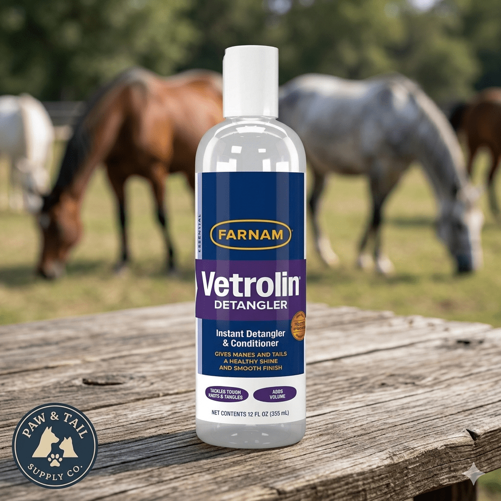 Farnam Vetrolin Instant Detangler & Conditioner Healthy Horses Mane and Tail 12 oz. Pet Supplies > Horses > Grooming & Bathing Supplies > Coat Care > Coat Care - Lazy Paper Club