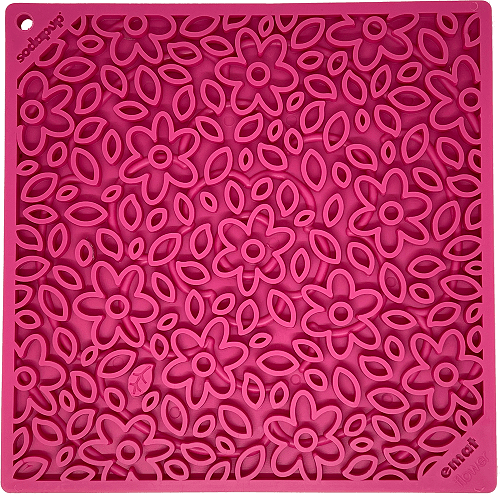 Flower Power emat - Enrichment Lick Mat for Dogs and Cats | Flower Design | USA Made EMAT - Lazy Paper Club