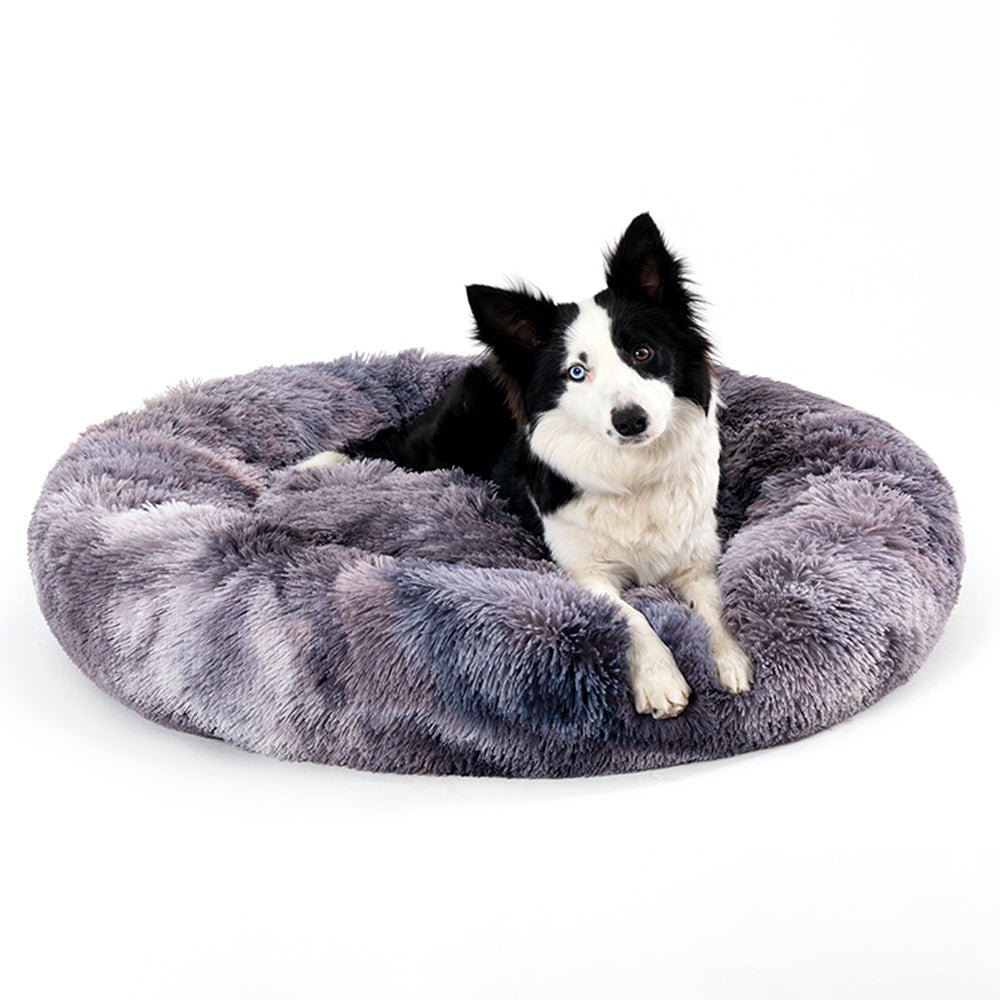 Fluffy Donut Dog Bed, Warm Soft Long Plush Pet Cushion Dog 4 - #Lazy Paper Club#