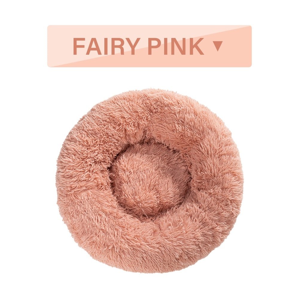 Fluffy Donut Dog Bed, Warm Soft Long Plush Pet Cushion Dog 4 - #Lazy Paper Club#